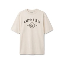 Calvin Klein Ss Relaxed Varsıty C, Yas Bej Kadın T-shirt