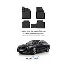 Otocraft Mercedes C Serisi W206 2021+ Araca Özel 4d Karbon Oto Paspas Havuzlu Tam Set