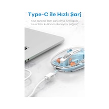Bluetooth Usb Çift Modlu Sessiz Mouse, Şeffaf Mıknatıslı Kapaklı, Type-c Şarjlı, Dpı Ayarlı, Kablosuz 10m Çekim Mesafeli, Masaüstü Kısayol Tuşlu, Taşınabilir Şarjlı Mouse Turuncu Bluetooth Usb Mouse