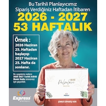 2026-2027 Takvim A4 Ebat 53 Haftalık Planlayıcı Palmlove 21x29,7 Cm Renkli