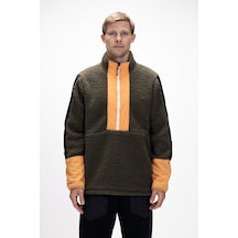 Bomb Soluk Yeşi L Yarım Fermuarlı Erkek Polar Soluk Yeşil