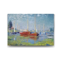 Claude - Red Boats At Argenteuil Tablosu - 90x60cm 7/8 Yaş