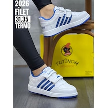 Papucumun Dünyası Tutinom Unisex Çocuk Spor Ayakkabı Kız Ve Erkek Beyaz Mavi