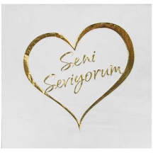 Peçete Varaklı Seni Seviyorum Altın Pk:16 +3