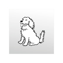 Folyo Sticker Sevimli Köpek 50cm Uzunluk Siyah