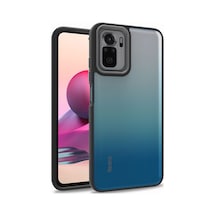 Zore Redmi Note 10s Kılıf Nvth Flora Kapak - Siyah