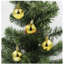 Yılbaşı Top Süs 10 Cm 4 Parça Parlak Altın