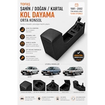 Trobus Tofaş Kartal L Sl Slx 1981-2002 Tam Boy Orta Konsol Kol Dayama Bardaklıklı Deri Siyah