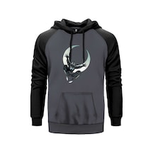 Moon Knight Marc Spector Gri Renk Reglan Kol Sweatshirt Gri