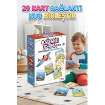 Bağlantı Kurma Link Up Eğitici Oyun Kartları - 29 Parça Zeka Ve Mantık Eğitici Kutu Oyunu