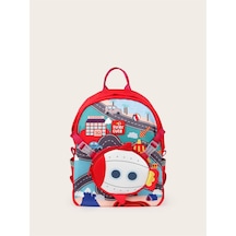 Supercute Two İn One Sırt Çantası - Rocket - Kırmızı
