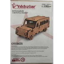Yıldızlar Demonte 3 Boyutlu Ahşap Maket Otobüs
