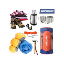 Pazly Su Geçirmez 210t Polyester Kamp Çantası - 4 Ayarlı Kayışlı, Mavi - Yüksek Kapasiteli, Pratik Kamp Ve Doğa Yürüyüşleri İçin Uygun Mavi