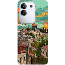 Vivo Y29 Uyumlu Özgür Filistin Ve Kubbetüs Sahra Baskılı Silikon Kılıf Renkli
