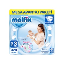 Molfix 3 Beden Bebek Bezi Mega Paket 140x3 420 Adet