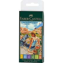 Faber-Castell Pitt Artist Pen Fırça Uçlu Kalem Seti, 6'lı Yaz, Işığa Dayanıklı, Su Geçirmez, Kalıcı Mürekkep