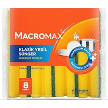 Macromax Klasik Oluklu Sünger 8'li