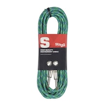 Stagg Enstrüman Kablosu Örgü Sargılı 3metre Yeşil Sgc3vt Gr