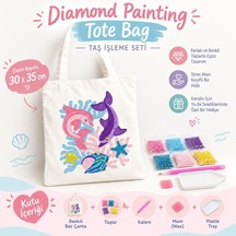 5d Elmas Taş İşlemeli Bez Çanta 30x35cm, Diamond Painting Tote Bag Gwddx19479, Elmas Boyama Bez Çanta Hobi Kiti, Taşlı Omuz Çantası Seti