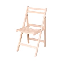 Sandalye KATLANIR Model Kayın Torna ayak Parlak Krem Ürün El Yapım Krem