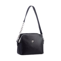 Nas Bag Kadın Omuz Ve Çapraz Zincirli Ve Uzun Çift Askılı 20x15 Cm Siyah Victoria