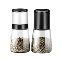 Karabiber Öğütücü Ev Manuel Gül Tuzu Tamamlayıcı Gıda Öğütme Şişesi El Bükülmüş Biber Tozu Şişesi Siyah 1 Adet