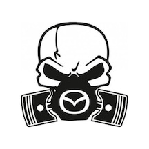 Mazda Piston Kuru Kafa Araba Sticker Yapıştırma