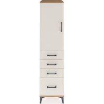 Kronos Dolap 2 Raflı 4 Çekmeceli Tek Kapaklı 44x59x182 Çam-ay... Çam