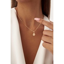 İstiridye İnci ve Tondo Zincir Kolye