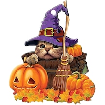 Homyl Cadılar Bayramı Balkabağı Dekor Araba Ev Kolye Stil-e