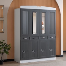 Gardırop, Cunda Mdf Ön Yüzeyli 4 Kapaklı Dolap Çok Renkli