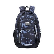 Coral High Lacivert Eskitme Desenli Okul Sırt Çantası 24456 Koyu Yeşil