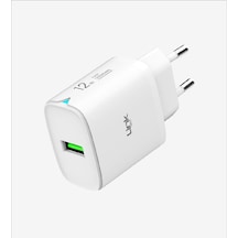 Linktech C302 Strong 12w Lightning Kablolu Hızlı Şarj Adaptörü Beyaz