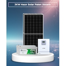 3kw Hazır Solar Paket Akıllı Mppt İnverter Off-grid Güneş Enerji Sistemi