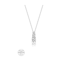Union Swarovski Zirconia Kadın Üçtaş Gümüş Kolye Gümüş