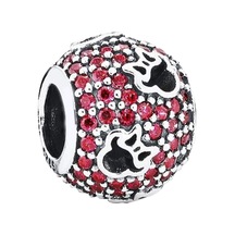 Nur Silver Mickey Mouse Yuvarlak Gümüş Charm Nur-bl00093