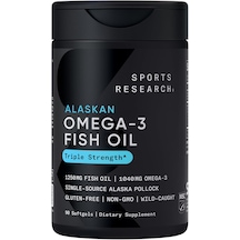 Sports Research Alaskan Omega-3 Fish Oil 90 Yumuşak Kapsül Usa Menşeii Orijinal Dmmedicineden