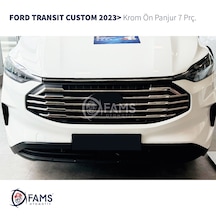 Ford Transit Custom 2023 Ön Panjur 7 Parça Paslanmaz Çelik
