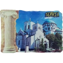 Sırbistan Temalı Sütun Magnet