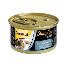 Gimcat Shinycat Ton Balıklı ve Karidesli Jelly Konserve Yetişkin Kedi Maması 70 G