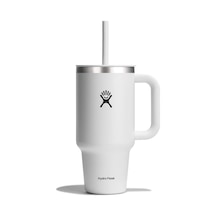 Beyaz Her Yerde Seyahat Tumbler 32oz
