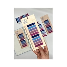 10 Renkli Cetvelli Pastel Mavi Ve Mor Tonları İndeks Sticker/index/post-it/postit/kitap Ayracı/not Kağıdı