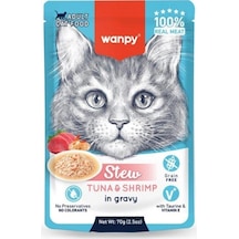 Wanpy Ton Balıklı Ve Karides 70 Gr Pouch Yetişkin Yaş Kedi Maması