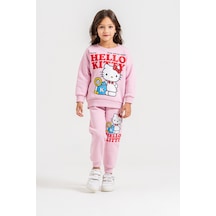 Harby Kids Hello Kity Baskılı Kız 3 İplik Şardonlu İkili Takım 3-10 Yaş -al0128342 - Açık Pembe AÇIK PEMBE
