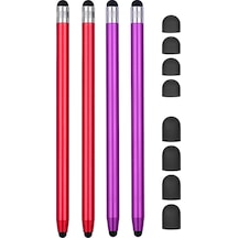 Geeroyoo Evrensel Dokunmatik Kalem - 8 Yedek Uçlu, Çift Uçlu Metal Stylus 4 Adet