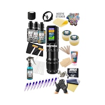 Storm 2 Black Kablosuz 7 Stroke Değişebilir Dövme Makinesi Seti - Premium Dövme Seti