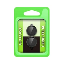 Newface - 956 - Samsung Galaxy Uyumlu Z Flip 6 Raze Metal Kamera Lens - Glblseme - - Siyah