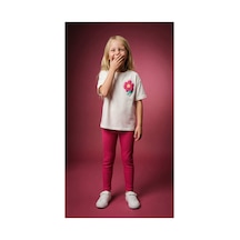 Poala Kids Çiçekli Tayt Takım Çok Renkli