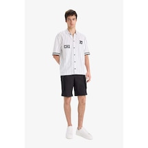 Defacto Relax Fit Kargo Cepli Bermuda Şort E2207ax25smbk81 Siyah