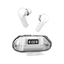 Tws Şeffaf Bluetooth Kulaklık Dijital Ekranlı 8904 Kablosuz Kulaklık Beyaz